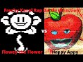 Freshy With Another Win!! Flowey the Flower vs Happy Appy - Freshy Kanal Rap Battle (Reaction)