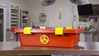 Medline Biohazard Transport container