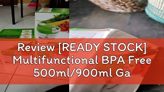 Review [READY STOCK] Multifunctional BPA Free 500ml/900ml Garlic Chopper Manual Food Chopper Grinde