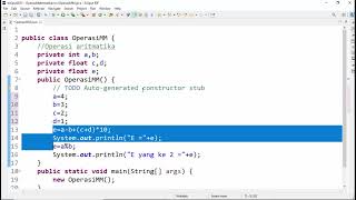 3. Operator Aritmatika dalam Pemroraman Java