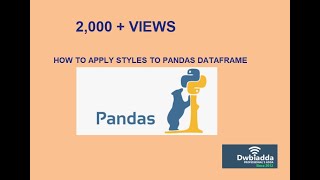 HOW TO APPLY STYLES TO PANDAS DATAFRAME