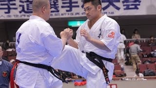 【新極真会】第19回全関東空手道選手権大会　無差別級2回戦2　福岡啓覚　対　木賊浩一　SHINKYOKUSHINKAI KARATE