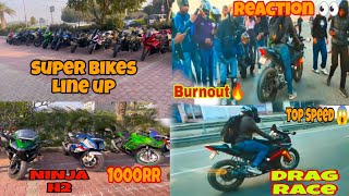 SUNDAY RIDE AMBIANCE MALL TO PANCHGAOW SPOTTED H2 & R1 LATEST VIDEO OR ITNI SARI SUPER BIKES  😍😍