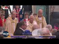 the coronation procession of king charles iii into westminster abbey