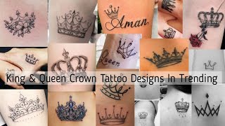 King and Queen crown tattoo design ideas/Crown tattoo designs for men and women