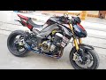 z1000 độ pô austin racing full cổ titan nẹt pô đỏ nòng .