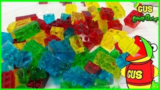 HOW TO MAKE LEGO GUMMY CANDY! DIY homemade jelly gummies for Kids & Learn Colors for Children