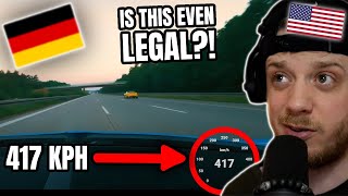 American Reacts to Bugatti Chiron going 417 KPH on Autobahn