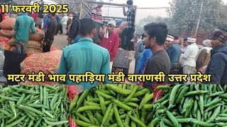 11 February 2025 मटर सस्ता हुआ आज पहाड़िया मंडी बाहर का मटर चालू @ashish kumar vlogs,