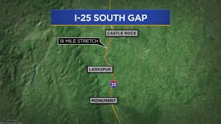 Southbound Lane Closed Through I-25 South Gap Project