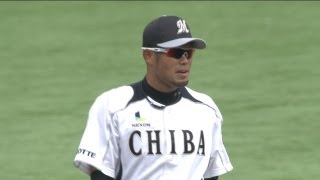 守っても今江！高めのライナーをジャンピングキャッチ 2013.06.01 M-G