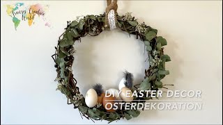 DIY easter wreath, Osterkranz, Türkranz