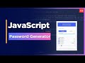 Build a Secure Password Generator with HTML, CSS & JavaScript