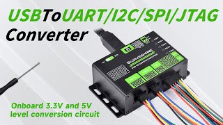 USB To UART/I2C/SPI/JTAG Converter, Supports multiple interfaces/systems, Compatible with 3.3V & 5V