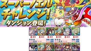 【パズドラ】スーパーノエルチャレンジ[1]に7*6盤面4秒固定パで挑む！