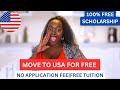 MOVE TO USA FOR FREE 2024|NO APPLICATION FEE, 100% SCHOLARSHIP |COME TO USA 2024-25 - Apply now