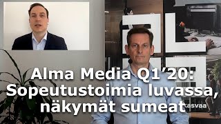 Alma Media Q1'20: Sopeutustoimia luvassa, näkymät sumeat