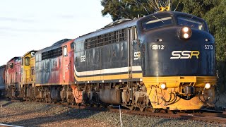 4K - Daylight Running SSR Grain Train! Australian EMD's S312, S302, T363 and P16 on 9098 ex Deni