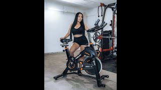 Workout with YOSUDA Indoor Stationary Bike YB007A