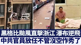 人吹倒 瀑布逆飛 黑格比直擊浙江｜@NTDAPTV ｜20200806