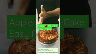 Apple 🍎 Pie Cake Easy Recipe  #shorts #cake #applecake #applepie  #cakedecorating #chocolatecake