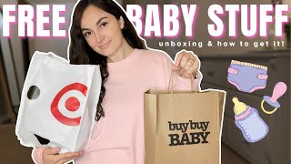FREE BABY STUFF 2022 // Target and Buy Buy Baby Registry Gift Bags