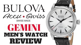 (4K) BULOVA ACCU SWISS GEMINI MEN'S WATCH REVIEW MODEL: 63B173