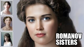 The Romanov Sisters: Olga, Tatiana, Maria and Anastasia Romanov | Colorized & Brought to Life