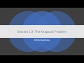 Math for Liberal Studies - Lecture 1.9 The Knapsack Problem