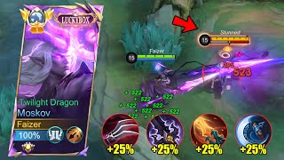 MOSKOV INSANE LIFESTEAL \u0026 CRIT DAMAGE 100% BROKEN | MOSKOV NEW BEST BUILD \u0026 EMBLEM 2025