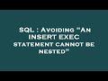SQL : Avoiding 