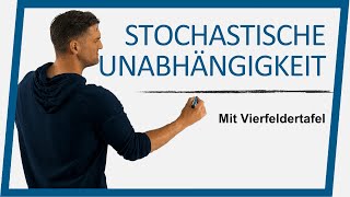 Stochastische Unabhängigkeit | Beispiel mit 4-Felder-Tafel | Mathe by Daniel Jung