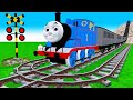 【踏切アニメ】あぶない電車 SCARED THOMAS TRAINS Fumikiri 3D Railroad Crossing Animation #train