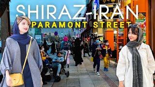 IRAN Street Walking Tour Paramont to Moshir Fatemi street | خیابان پارامونت تا مشیرفاطمی شیراز