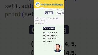 Python Set Add Method Tutorial | Python Challenge Day 21