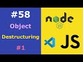JavaScript for Beginners #58 Object Destructuring Part 1