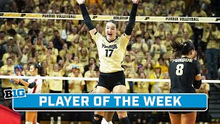 Eva Hudson Highlights | Big Ten Volleyball Player of the Week | Nov. 20, 2023