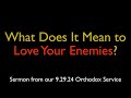 What Does It Mean to Love Your Enemies? | Greek Orthodox Sermon (9/29/24)