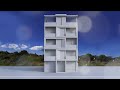 🔴 design economic apartment building with 2 rooms with 4 floors. calderon architect