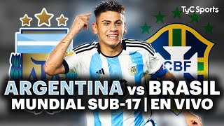 EN VIVO 🔴 ARGENTINA vs BRASIL | MUNDIAL SUB 17 ⚽ ¡Juegan los pibes por TyC SPORTS! | Indonesia 2023