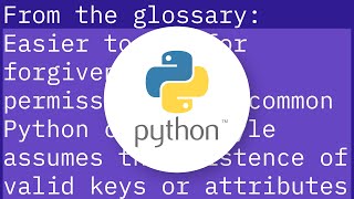 What is the EAFP principle in Python?