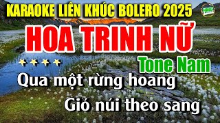 Karaoke Liên Khúc Trữ Tình Tone Nam Dễ Hát | Nhạc Vàng BOLERO Tuyển Chọn - HOA TRINH NỮ