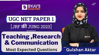 UGC NET Paper 1 2022   Most Expected Questions of Teaching, Research and Communication   Gulshan Mam