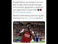 Crystal Palace are closing in on loan deal to sign Albert Sambi Lokonga from Arsenal