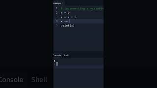Python - Incrementing a Variable #python #tutorial #shorts