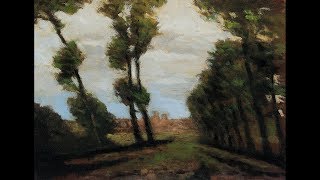 Charles Warren Eaton Environs of Bruges Tonalist Landscape Oil Painting