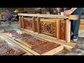 Skills Woodworking Craftsman's // How Indigenous Worker Build Extremely Beautiful Carved King Doors