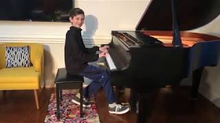 Pirates of the Caribbean, performed by teen pianist, Evan Brezicki.
