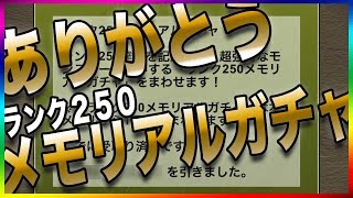 【パズドラ】大勝利！ランク２５０メモリアルガチャに挑戦！