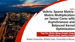 USENIX ATC '25 - Voltrix: Sparse Matrix-Matrix Multiplication on Tensor Cores with Asynchronous...